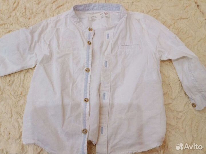 Рубашка zara 80 и джинсы 86