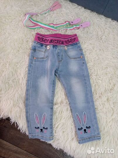 Джинсы для девочки 86