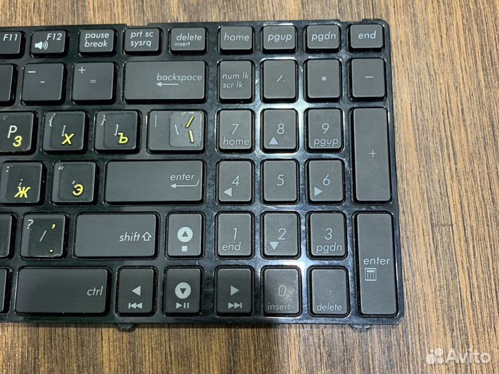 Клавиатура ноутбука asus k50 k60 k70 с подсветкой