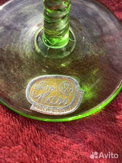 Рюмка Богемия Чехия цветное стекло