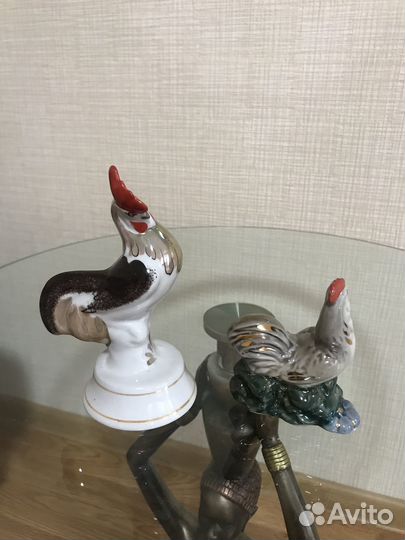 Статуэтки фарфоровые петухов офз