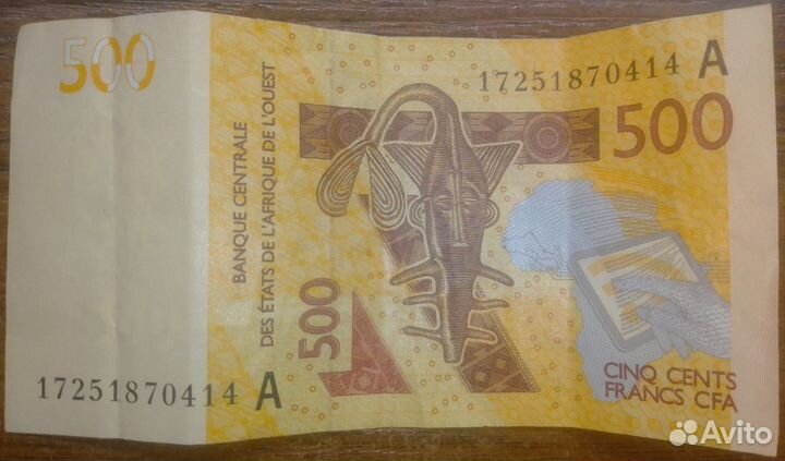 Африка банкнота 500 франков 2012 А