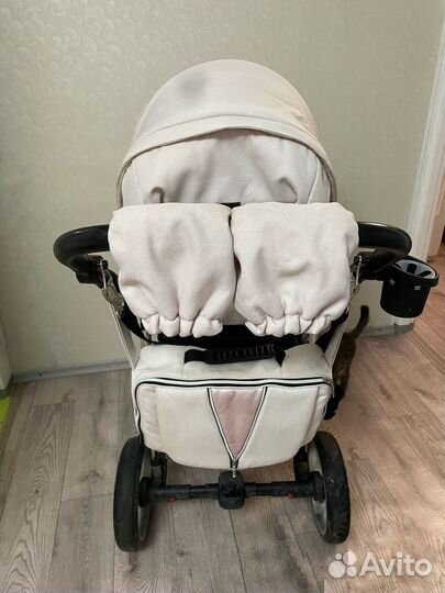 Коляска Adamex Sierra 2в1 для девочки