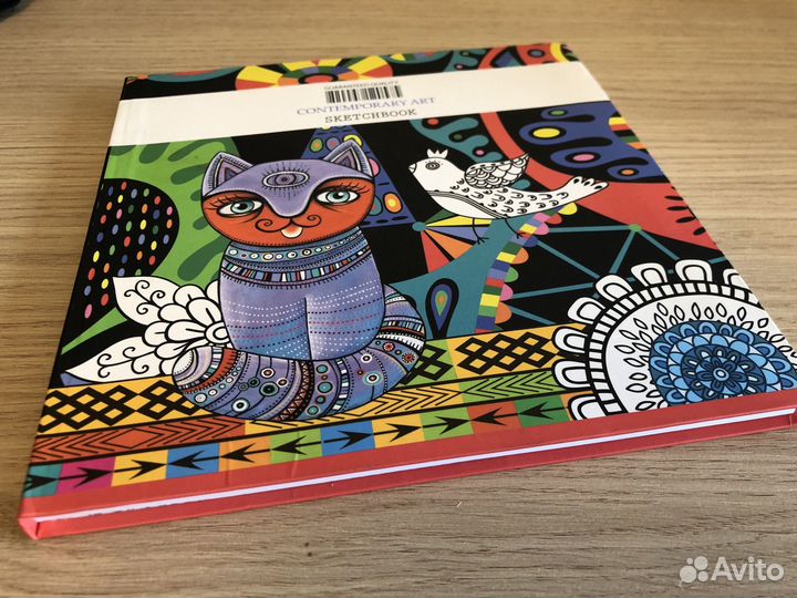 Новый скетчбук раскраска ежедневник с котом