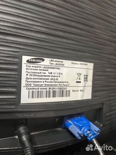 Монитор Samsung + переходник DP