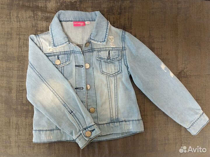 Джинсовая куртка для девочки 110