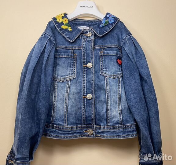Джинсовая куртка Monnalisa 128 (8)