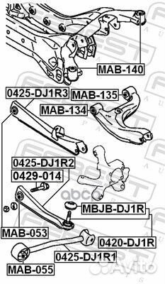 Болт с эксцентриком mitsubishi eclipse DK2/4A 2