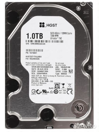 1TB Жесткий диск Hitachi (Новый и Надежный)