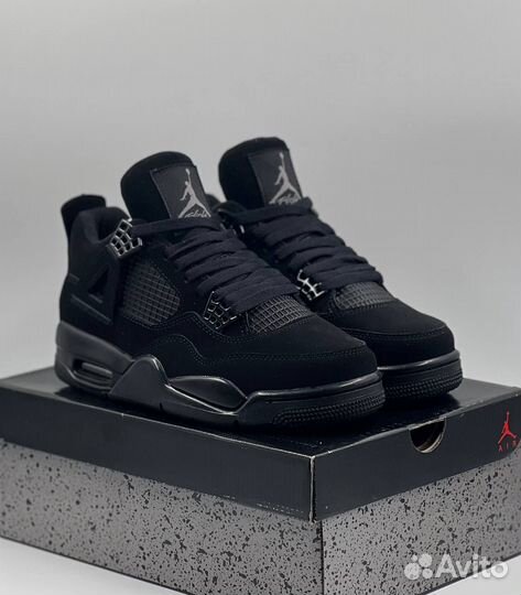 Кроссовки nike air jordan 4 retro x black