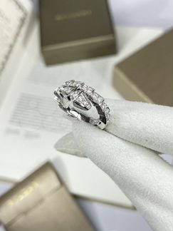 Кольцо bvlgari serpenti с бриллиантами