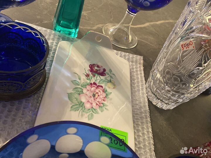 Посуда цветное стекло времен СССР