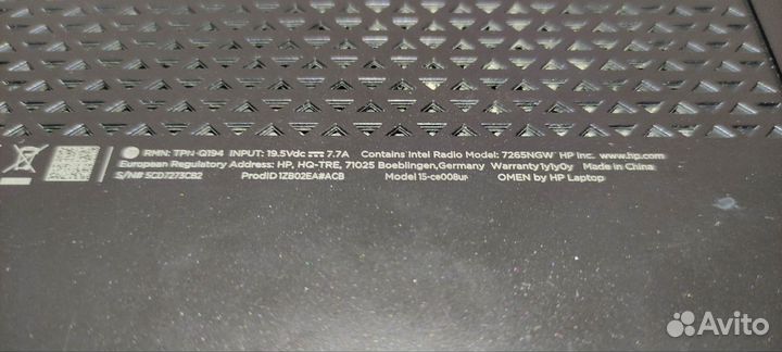 Игровой ноутбук hp omen