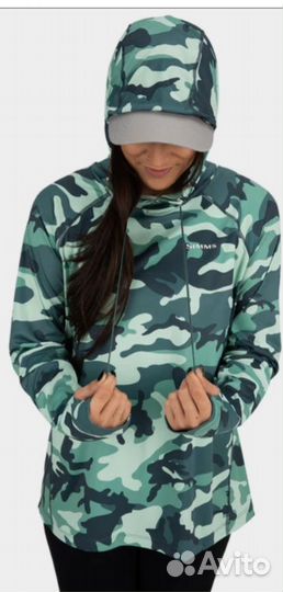 Simms solarflex hoody woodland camo avalon L