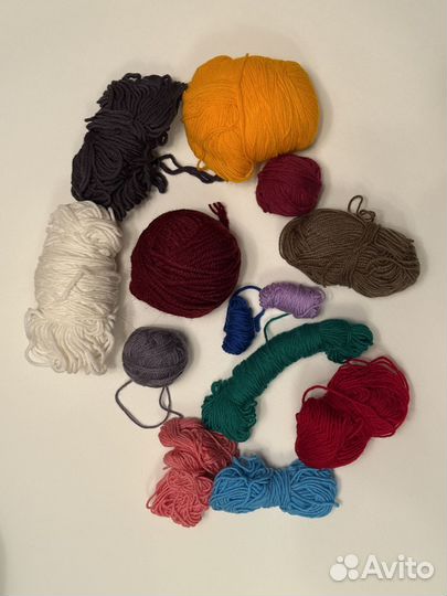 Пряжа для вязания пакетом, остатки