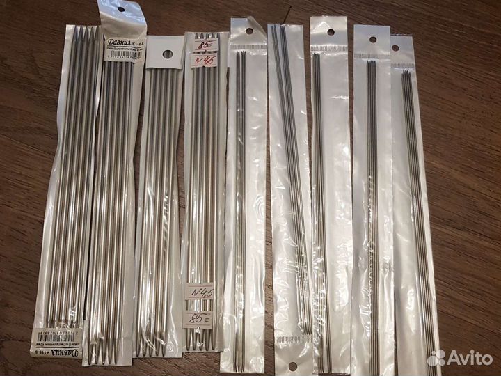 Спицы для вязания, крючки