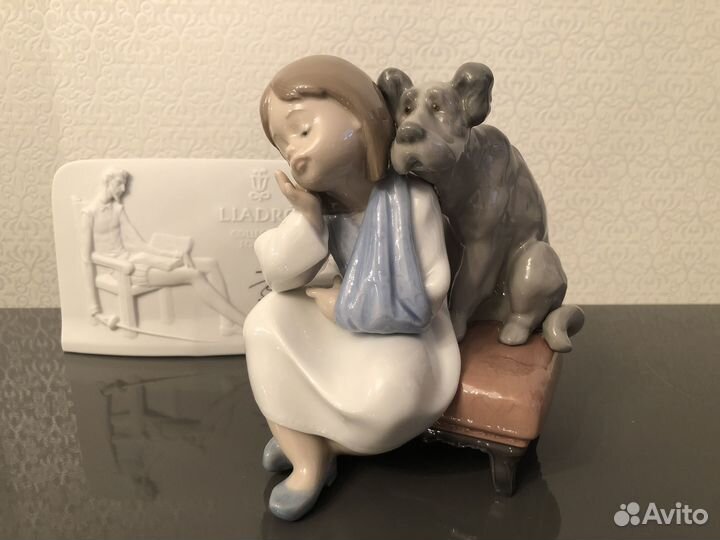 Lladro фарфоровая статуэтка Дети с животными