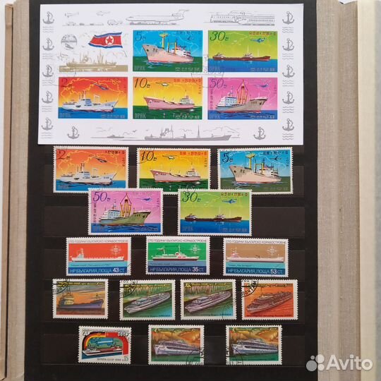 Почтовые марки водный транспорт, корабли