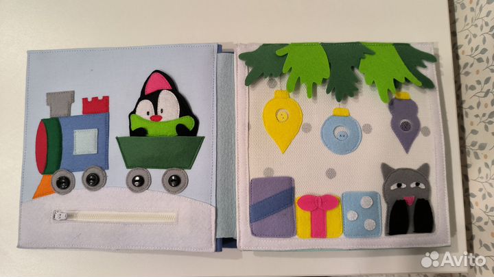 Развивающая книга-игрушка из фетра