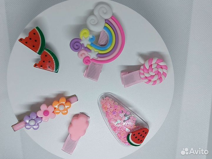Заколки для девочек 6шт Новые
