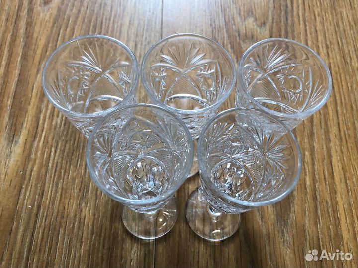 Набор рюмок хрусталь 5 штук