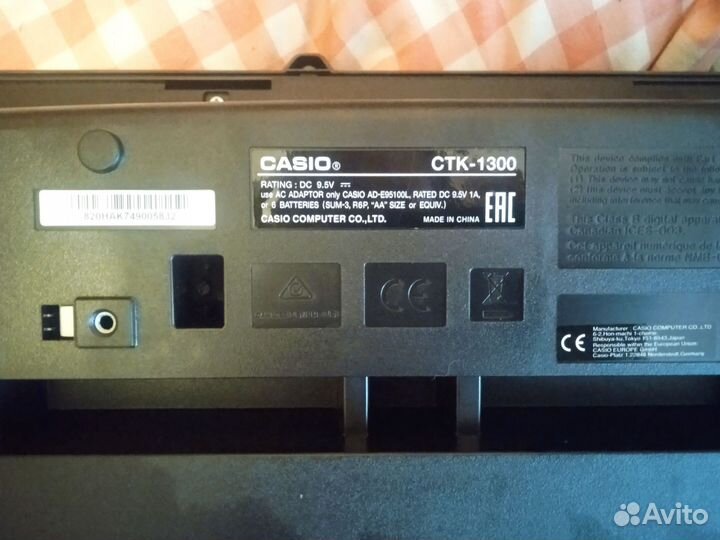 Синтезатор casio CTK-1300