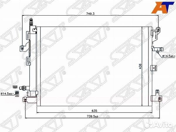 Радиатор кондиционера Volvo XC90 02-14 ST-VL01