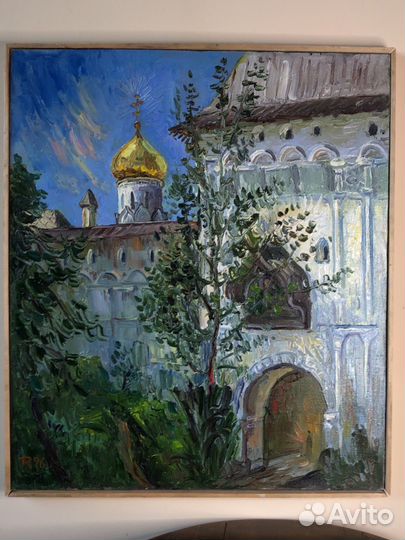 Картина В.И. Тарасов «Боголюбский храм» 1998 г