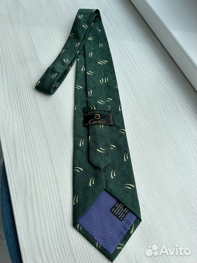 Cartier галстук мужской шелк оригинал Италия