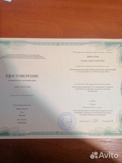 Репетитор по русскому языку и литературе