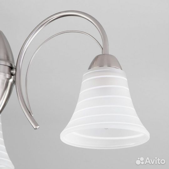 Люстра металл и стекло на кухню современная