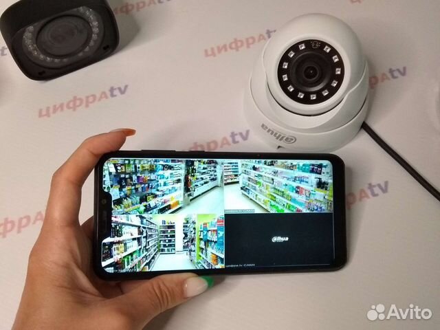 Полный комплект уличного видеонаблюдения 3 камеры