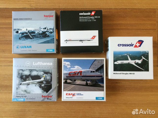 Модели самолетов Herpa 1/500 новые, в упаковке
