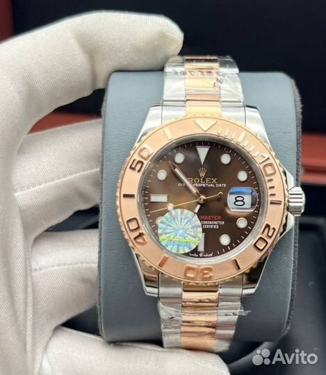 Rolex yacht master gold часы