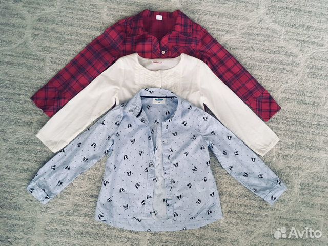Рубашки на девочку рост 104-110