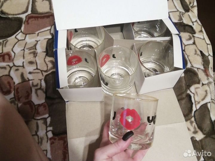 Набор стаканов 6шт. с принтом новый