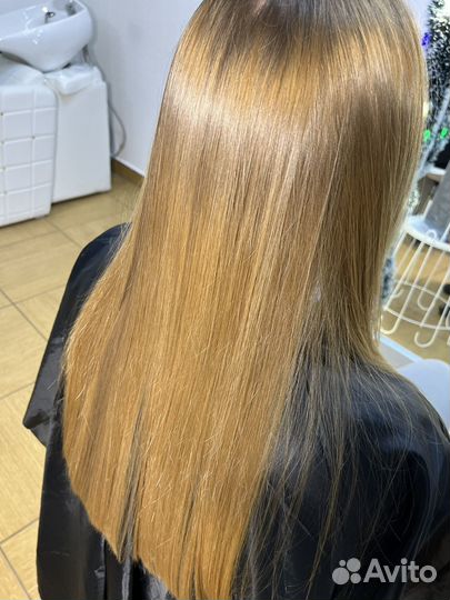 Кератиновое выпрямление волос