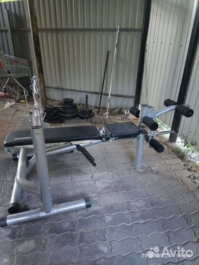 Штанга гриф блины скамья