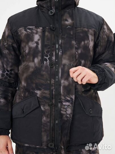 Оптом Костюм Горка 5 inruska Winter черный питон