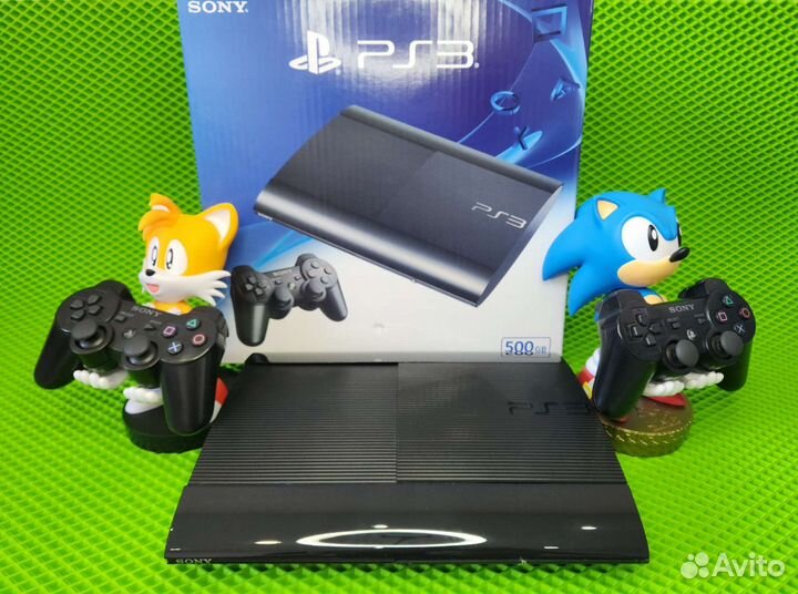 Ps3 500 Гб Прошитая 50 игр 2 джойстика