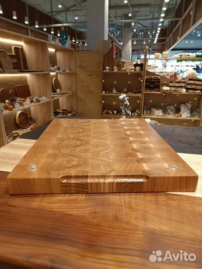 Доска торцевая разделочная дуб, бук, ясень