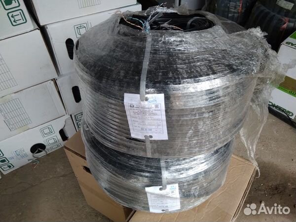 Витая пара уличная в экране с тросом Полимет