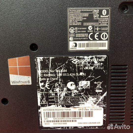 Ноутбук Packard Bell MS2384 (48699)