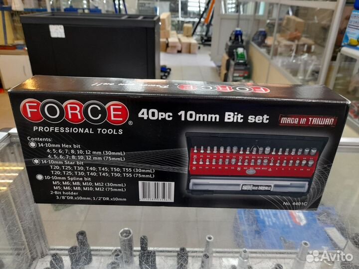 Набор бит Torx Hex Spline 40 пр Force