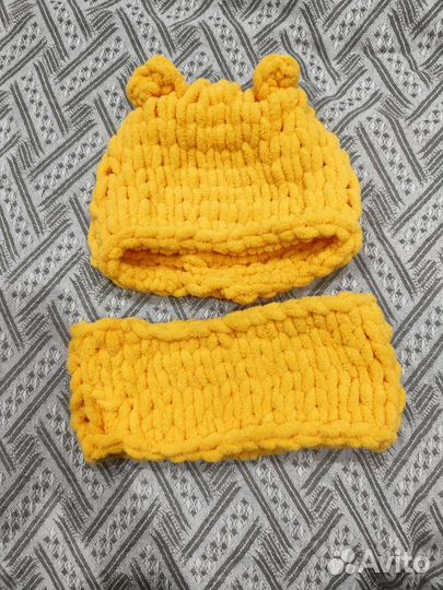 Шапка и Снуд из Ализе пуффи