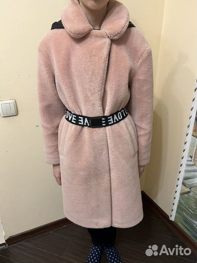 Пальто из искуственного меха для девочки