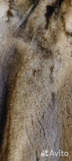 Шуба норковая с капюшоном стриженая винтажная