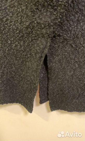 Юбка букле, шерстяная, чёрного цвета