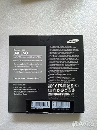 SSD диск 120GB Samsung 840EVO