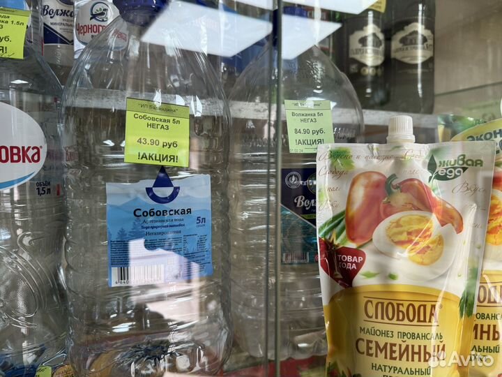 Минеральная вода, лимонад, сок